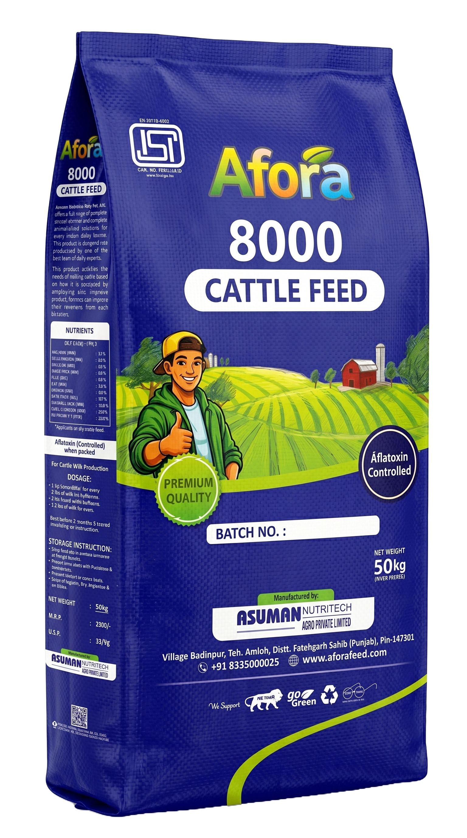 Afora 8000 50kg Cattle Feed Bag